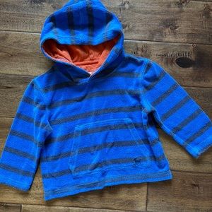 Mini Boden hooded toweling sweatshirt